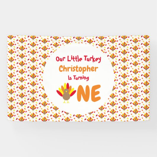 Little Turkey 1st Birthday Spandoek (Horizontaal)