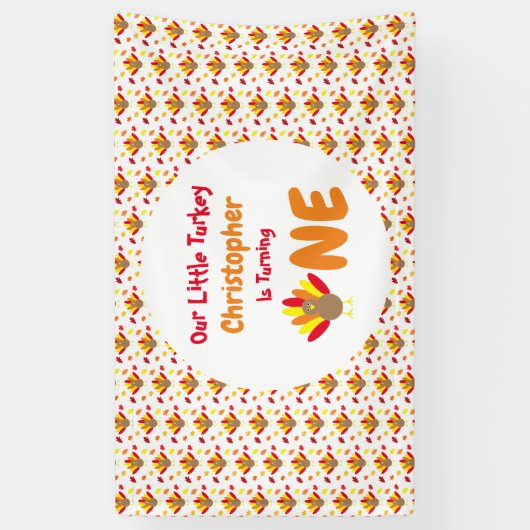 Little Turkey 1st Birthday Spandoek (Verticaal)