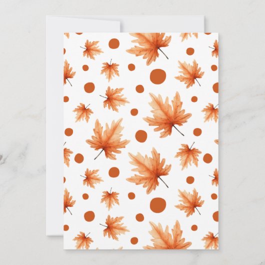 Little Turkey Autumn Thanksgiving 1st Birthday Kaart (Achterkant)