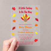Little Turkey Baby Shower Acryl Uitnodigingen (Insitu (Draagbaar))