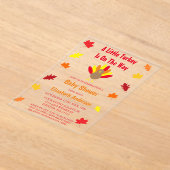 Little Turkey Baby Shower Acryl Uitnodigingen (Laagn)