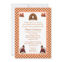 Little Turkey Baby shower Invitation