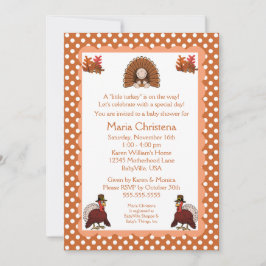 Little Turkey Baby shower Invitation Kaart