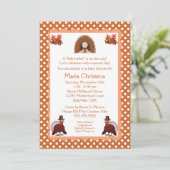 Little Turkey Baby shower Invitation Kaart (Staand voorkant)
