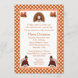 Little Turkey Baby shower Invitation Kaart