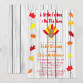 Little Turkey Baby shower Kaart (Voorkant / Achterkant)