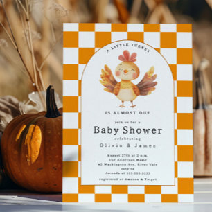 Little Turkey Baby shower Kaart