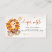 Little Turkey Baby shower Thanksgiving Luier Raff Informatiekaartje (Voorkant)