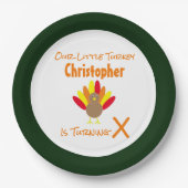 Little Turkey Birthday Papieren Bordje (Voorkant)