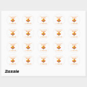Little Turkey Birthday Ronde Sticker (Vel)