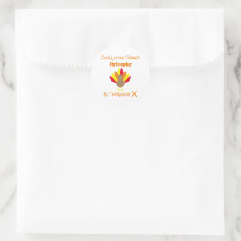 Little Turkey Birthday Ronde Sticker