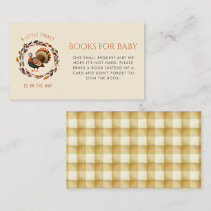 Little Turkey Boeken voor Baby Herfst Baby shower Informatiekaartje