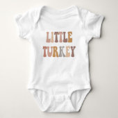 Little Turkey First Thanksgiving Outfit Romper (Voorkant)
