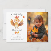 Little Turkey Foto Verjaardag Uitnodiging (Voorkant)