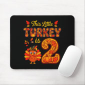 Little Turkey Is 2 Years 2nd Birthday Thanksgiving Muismat (Met muis)