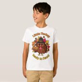 Little Turkey Kinder Thanksgiving T-shirt – Schatt (Voorkant volledig)