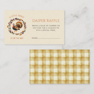 Little Turkey Luier Raffle Herfst Baby shower Informatiekaartje