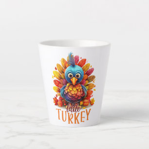 Little Turkey – Schattigee kleurrijke Cartoon stij Latte Mok