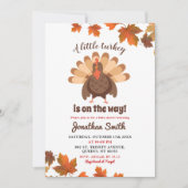 Little Turkey Thanksgiving Baby shower Kaart (Voorkant)
