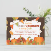 Little Turkey Verjaardagsfeestuitnodiging Kaart (Staand voorkant)