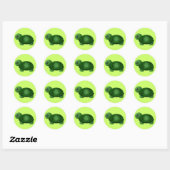 "Little Turtle"-Stickers/Envelope-zegels Ronde Sticker (Vel)