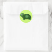 "Little Turtle"-Stickers/Envelope-zegels Ronde Sticker (Tas)
