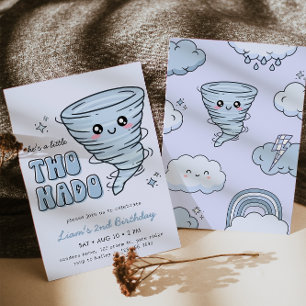 Little Twonado Blue Tornado 2e verjaardag Kaart