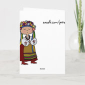 Little Ukraine Dancer Ukraine Folk Art Kaart (Achterkant)