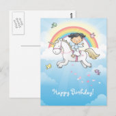 Little unicorn briefkaart (Voorkant / Achterkant)