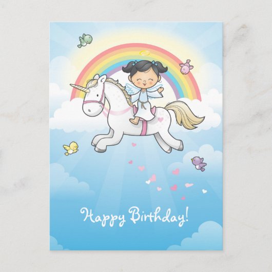 Little unicorn briefkaart (Voorkant)