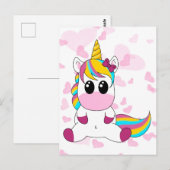 Little Unicorn Briefkaart (Voorkant / Achterkant)
