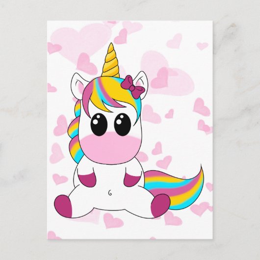 Little Unicorn Briefkaart (Voorkant)