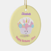 Little Unicorn Cupcake | Versiering Keramisch Ornament (Rechts)