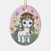 Little Unicorn Keramisch Ornament (Rechts)