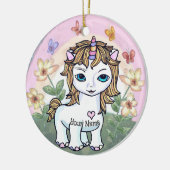 Little Unicorn Keramisch Ornament (Links)