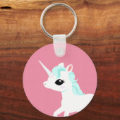 Little Unicorn met blue mane sleutelhanger (Voorkant)