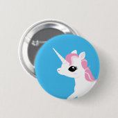 Little Unicorn met Roze mane button badge (Voorkant /achterkant)