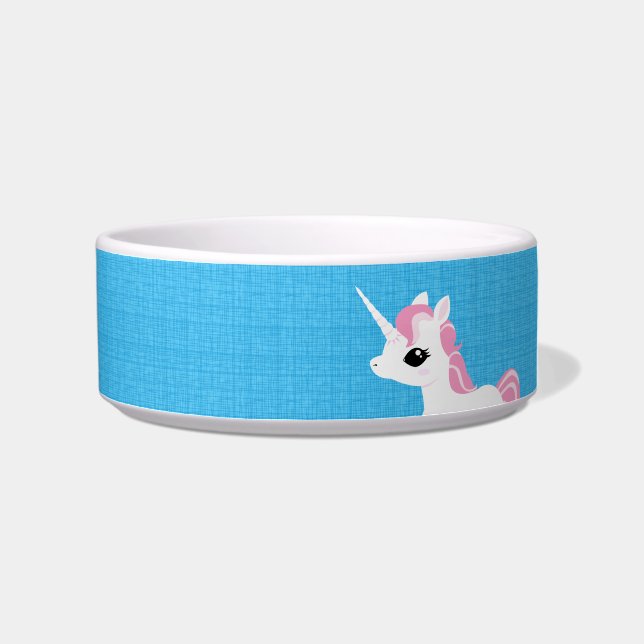 Little Unicorn met Roze mane pet bowl Voerbakje (Rechts)