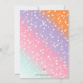 Little Unicorn Pumpkin Herfst Birthday Invitation Kaart (Achterkant)