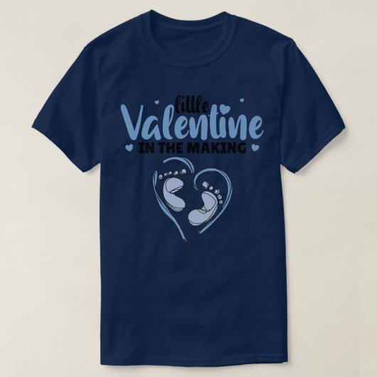 Little Valentine In The Making Gender Reveal boy  T-shirt (Design voorkant)