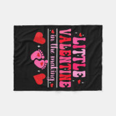 Little Valentine In The Making Valentine's Day Pre Fleece Deken (Voorkant (Horizontaal))