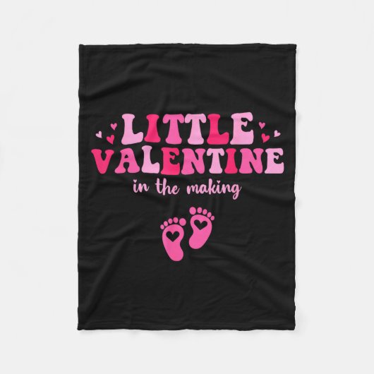 Little Valentine In The Making Valentine's Day Pre Fleece Deken (Voorkant)