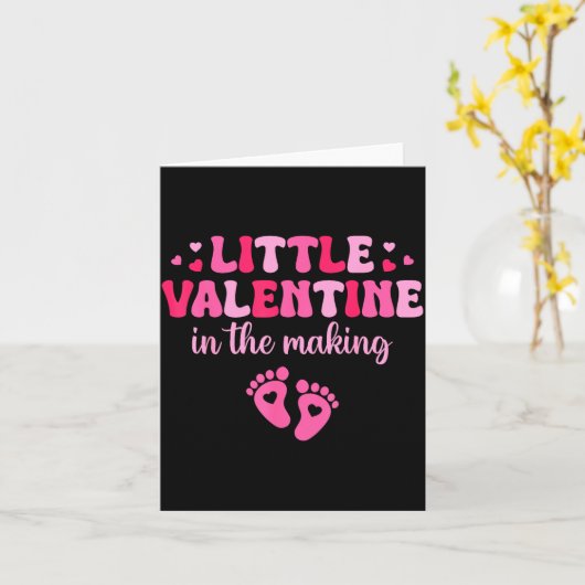 Little Valentine In The Making Valentine's Day Pre Kaart (Gele Bloem)
