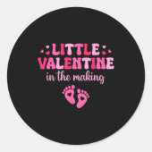 Little Valentine In The Making Valentine's Day Pre Ronde Sticker (Voorkant)