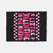 Little Valentine In The Making Valentines Day Preg Fleece Deken (Voorkant (Horizontaal))