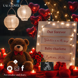 little Valentine Pregnancy Announcement Card Aankondiging