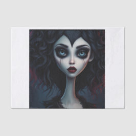 Little Vamp Gothic Meisje Decoupage Papier