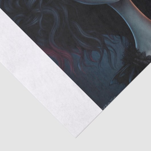 Little Vamp Gothic Meisje Decoupage Papier (Detail)