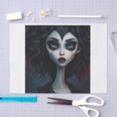 Little Vamp Gothic Meisje Decoupage Papier (Craft)