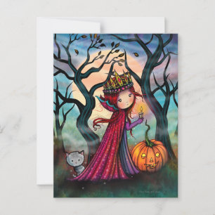 Little Vampire beroemd gemaakt door Tabby Cat Briefkaart